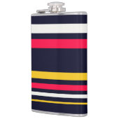 青のユニフォームストライプ フラスク (左)