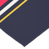 青のユニフォームストライプ ロングテーブルランナー (コーナー)