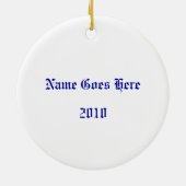 青のライオン セラミックオーナメント (裏面)