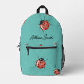 青のラディバパーソナライズされたグ プリントバックパック (正面)