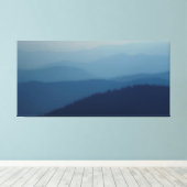 青のレイヤー キャンバスプリント (インサイチュ (ウッドフロア))