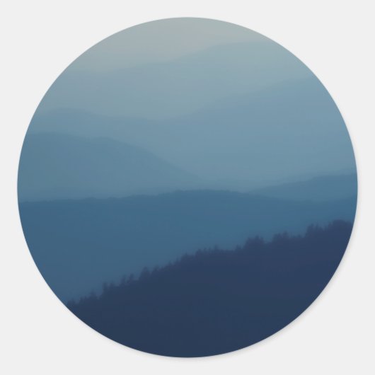 青のレイヤー ラウンドシール (正面)