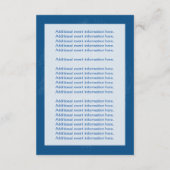 青のロック・バンドのバーの（ユダヤ教の）バル・ミツバー情報カード 出欠カード (裏面)