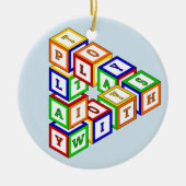 青の三角形の不可能建築 セラミックオーナメント (正面)