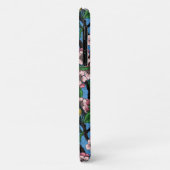 青の上に咲くさくらんぼの木の中の青いティットの鳥 Case-Mate iPhoneケース (裏面/左)