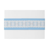 青の上に白いアイレットレース 招待状ベリーバンド (裏面例)