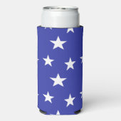 青の上に白い星のパターン スリム缶クーラー (Seltzer裏面)