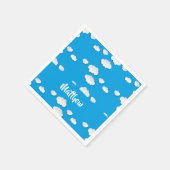 青の上に白い雲 スタンダードカクテルナプキン (角)