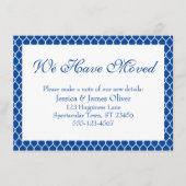 青の上に白名門私立校風のの染みを移した エンクロージャーカード (正面)