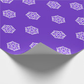 青の上に雪の模様 ラッピングペーパー (角)