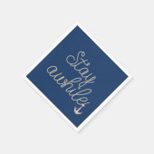 青の上航海のにロープを留める スタンダードカクテルナプキン (角)