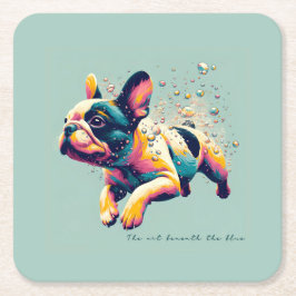 青の下の芸術 スクエアペーパーコースター