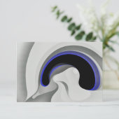 青の下：抽象芸術グレー、黒、青 カード (スタンド正面)