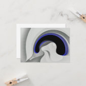 青の下：抽象芸術グレー、黒、青 カード (正面/裏面インサイチュ)