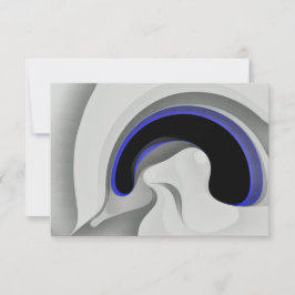 青の下：抽象芸術グレー、黒、青 カード