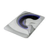 青の下：抽象芸術グレー、黒、青 バスマット (アングル)