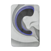 青の下：抽象芸術グレー、黒、青 バスマット (正面縦)