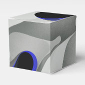 青の下：抽象芸術グレー、黒、青 フェイバーボックス (正面サイド)