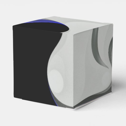 青の下：抽象芸術グレー、黒、青 フェイバーボックス (裏面サイド)