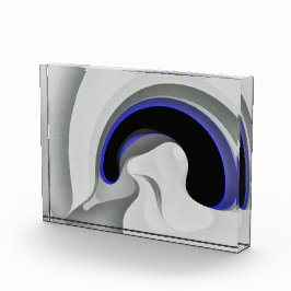 青の下：抽象芸術グレー、黒、青 フォトブロック