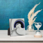 青の下：抽象芸術グレー、黒、青 フォトプラーク (インサイチュ)