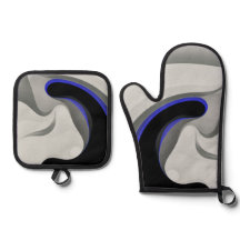 青の下：抽象芸術グレー、黒、青