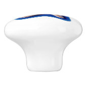 青の中のオレンジ色のヒトデ セラミックノブ (側面)