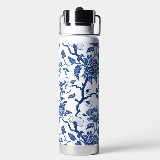 青の中の不気味な色合い ウォーターボトル (背面)