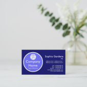 青の丸 – 濃い青 名刺 (スタンド正面)