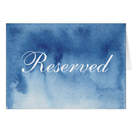 青の予約されたサインウォーター色。モダン結婚