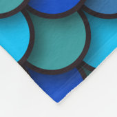 青の人魚のパターン フリースブランケット (角)