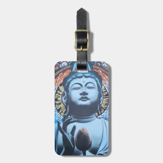 青の仏 ラゲッジタグ (正面縦)