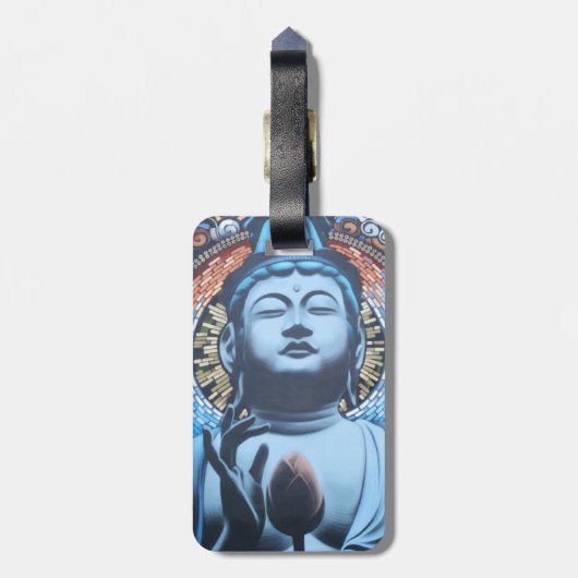 青の仏 ラゲッジタグ (裏面縦)