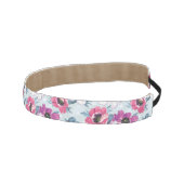 青の優雅色の花模様 アスレチックヘッドバンド (右)