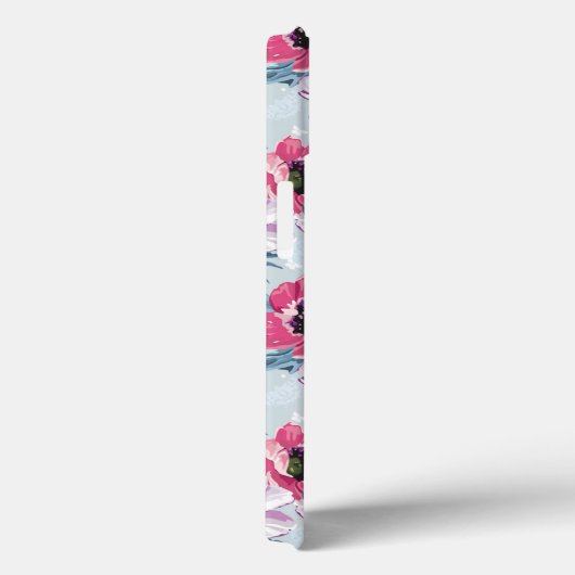 青の優雅色の花模様 Case-Mate iPhoneケース (裏面 / 右)