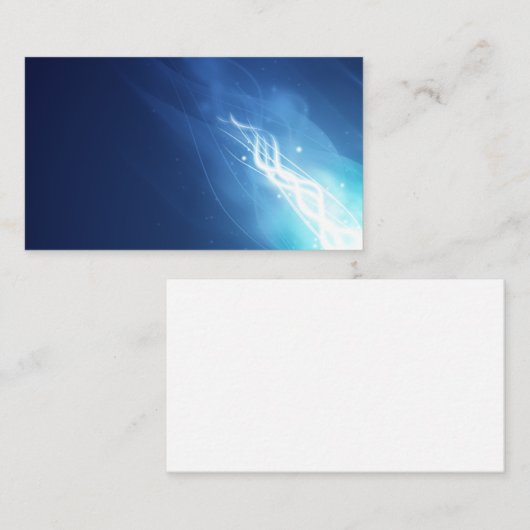 青の光彩効果名刺 名刺 (正面/裏面)