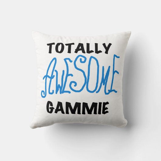 青の全く素晴らしいGammieのギフト クッション (裏面)