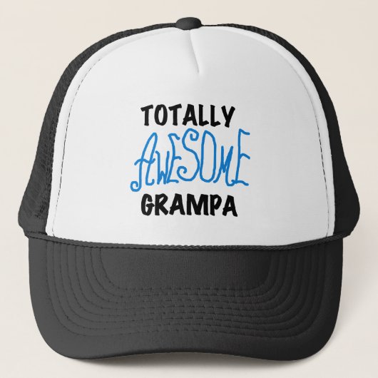 青の全く素晴らしいGrampaのTシャツおよびギフト キャップ (正面)