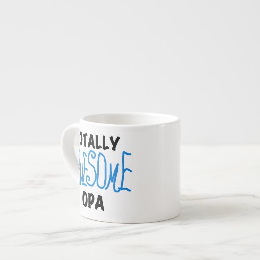 青の全く素晴らしいOpaのTシャツおよびギフト エスプレッソカップ (正面左)