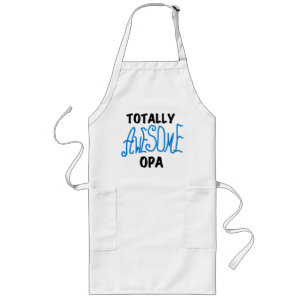青の全く素晴らしいOpaのTシャツおよびギフト ロングエプロン