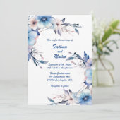 青の円:パーソナライズされた結婚式招待状 招待状 (スタンド正面)