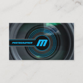 青の写真家用DSLRカメラレンズ 名刺