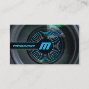 青の写真家用DSLRカメラレンズ 名刺