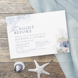 青の前の夜のサンゴ&シーシェルビーチ 招待状
