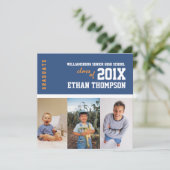 青の卒業の発表3の写真のコラージュ 招待状 (スタンド正面)