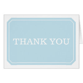 青の単エレガントサンキューカード
