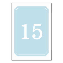 青の単エレガント表カード テーブルナンバー