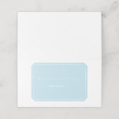 青の単純なエレガント座席表 プレイスカード (外部開封)