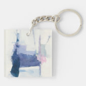 青の合間|の抽象芸術 キーホルダー (裏面)