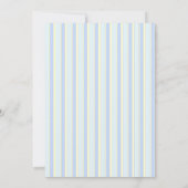 青の図書館のベビーシャワーのかわいいマウス 招待状 (裏面)